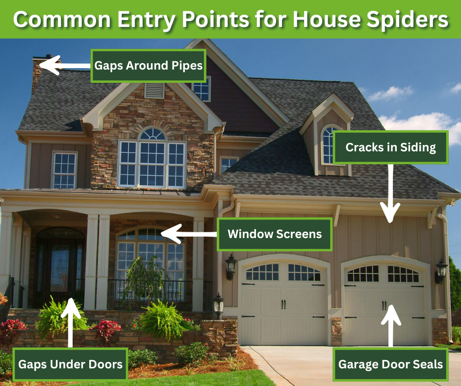 common entry points for house spiders