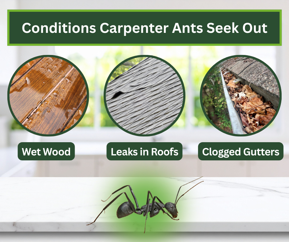 conditions carpenter ants seek out
